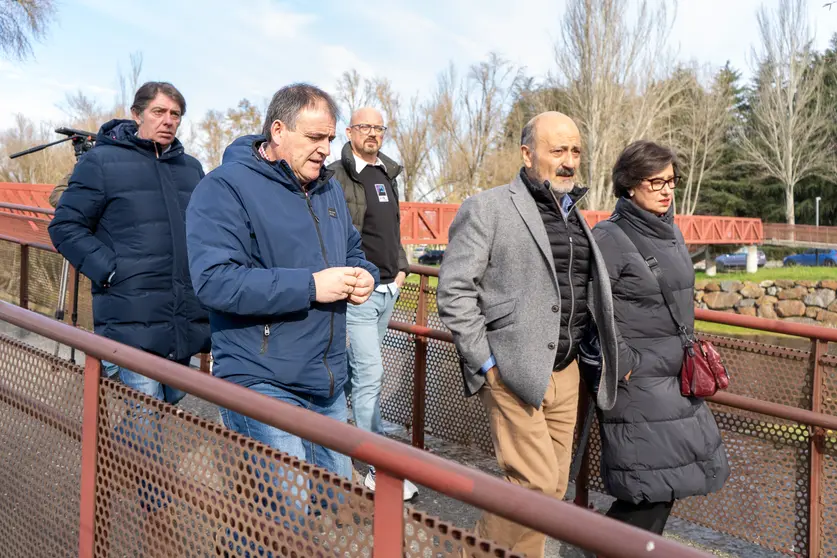 Visita ás obras de saneamento.